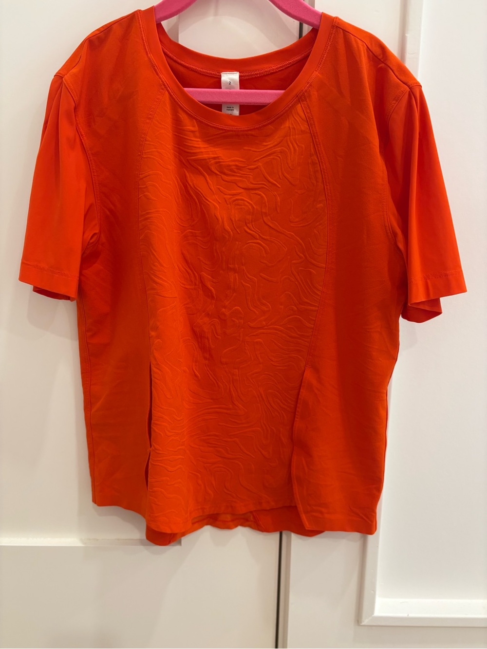 lululemon athletica Orange Short-Sleeve Performance Tee